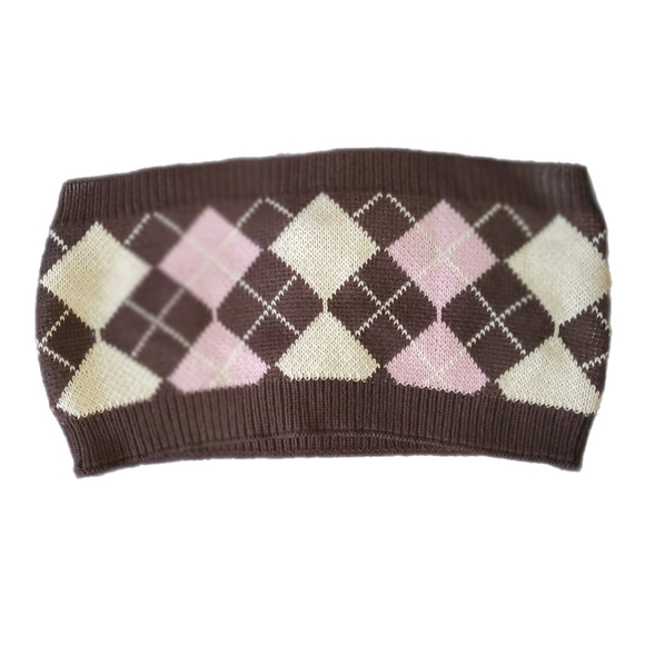 Full Tilt Argyle Tube Top - Picture 1 of 5